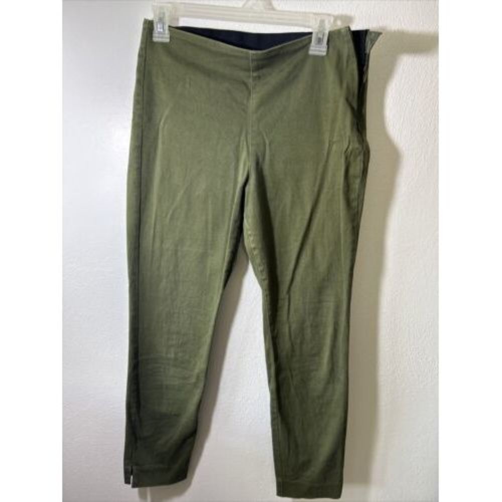 Old Navy Chino Pants 6 Navy Blue Skinny Ankle Elastic Waist Side Zip Stretch NWT